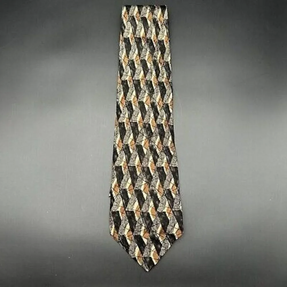 Omaggio 2 by Robert Talbott Mens Neck Tie Neutral Abstract 57